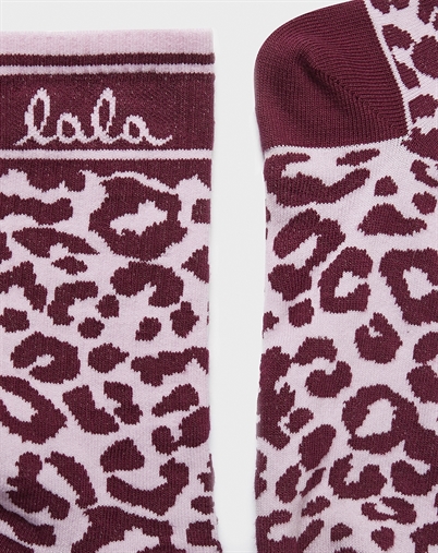 Lala Berlin - Sanira Strømper - Burgundy Leo